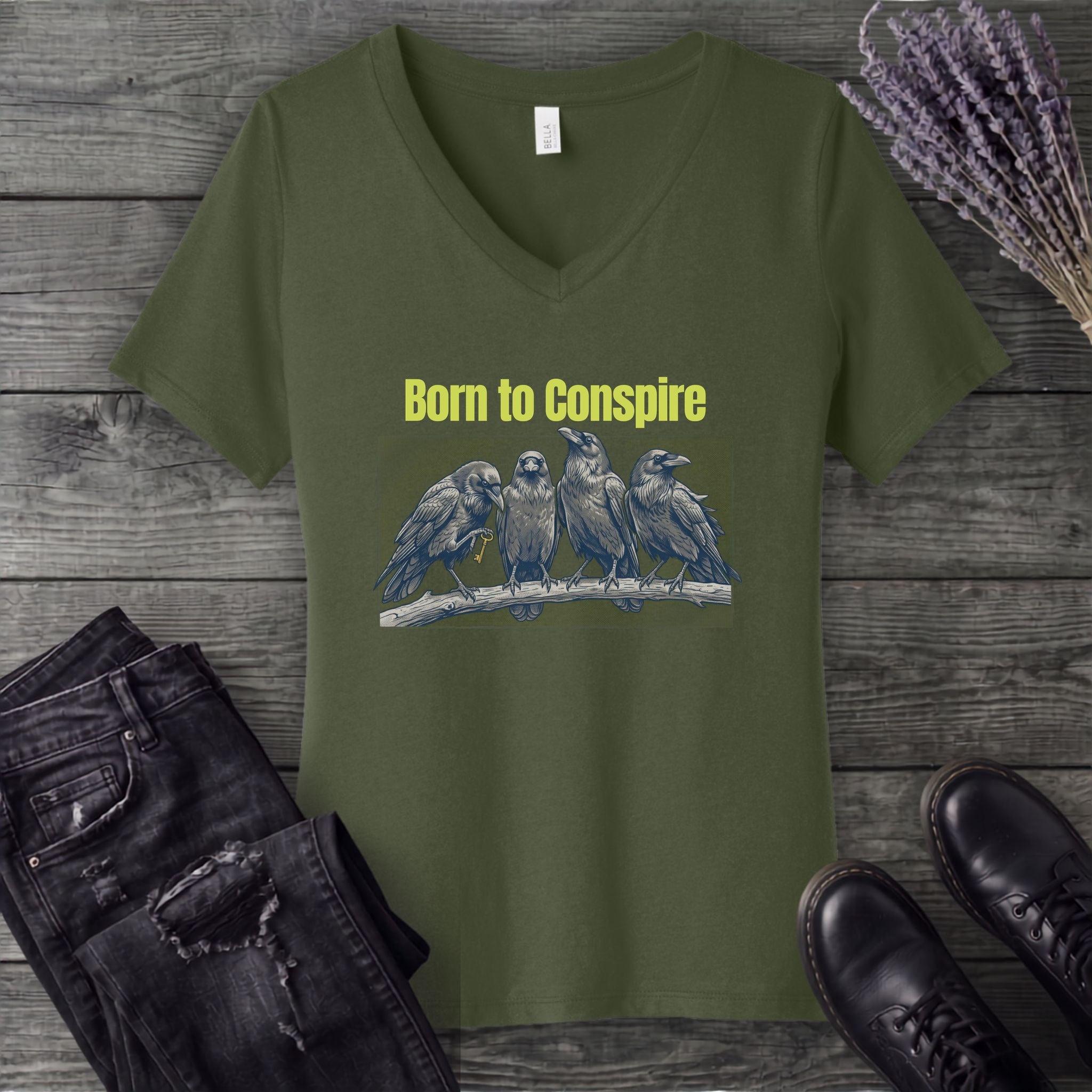 Born To Conspire V-Neck T-Shirt