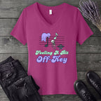 Feeling A Bit Off Key V-Neck T-Shirt