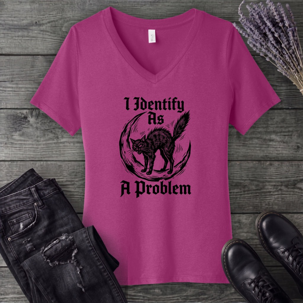 I Identify As A Problem V-Neck T-Shirt