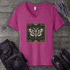 Geometric Moth V-Neck T-Shirt