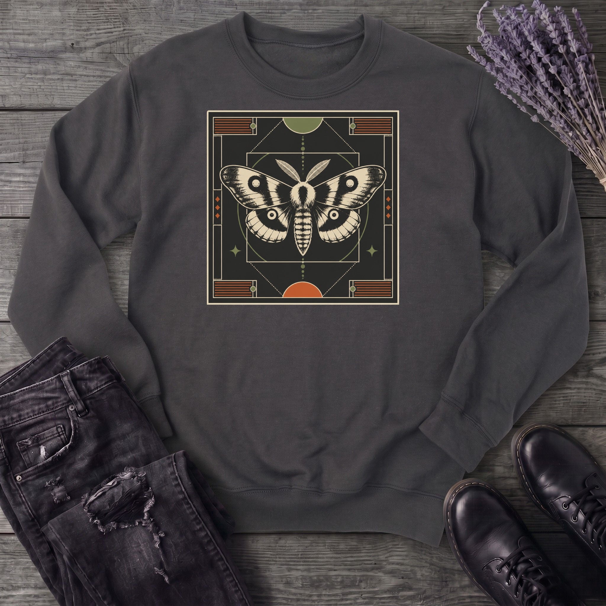 Geometric Moth Sweatshirt