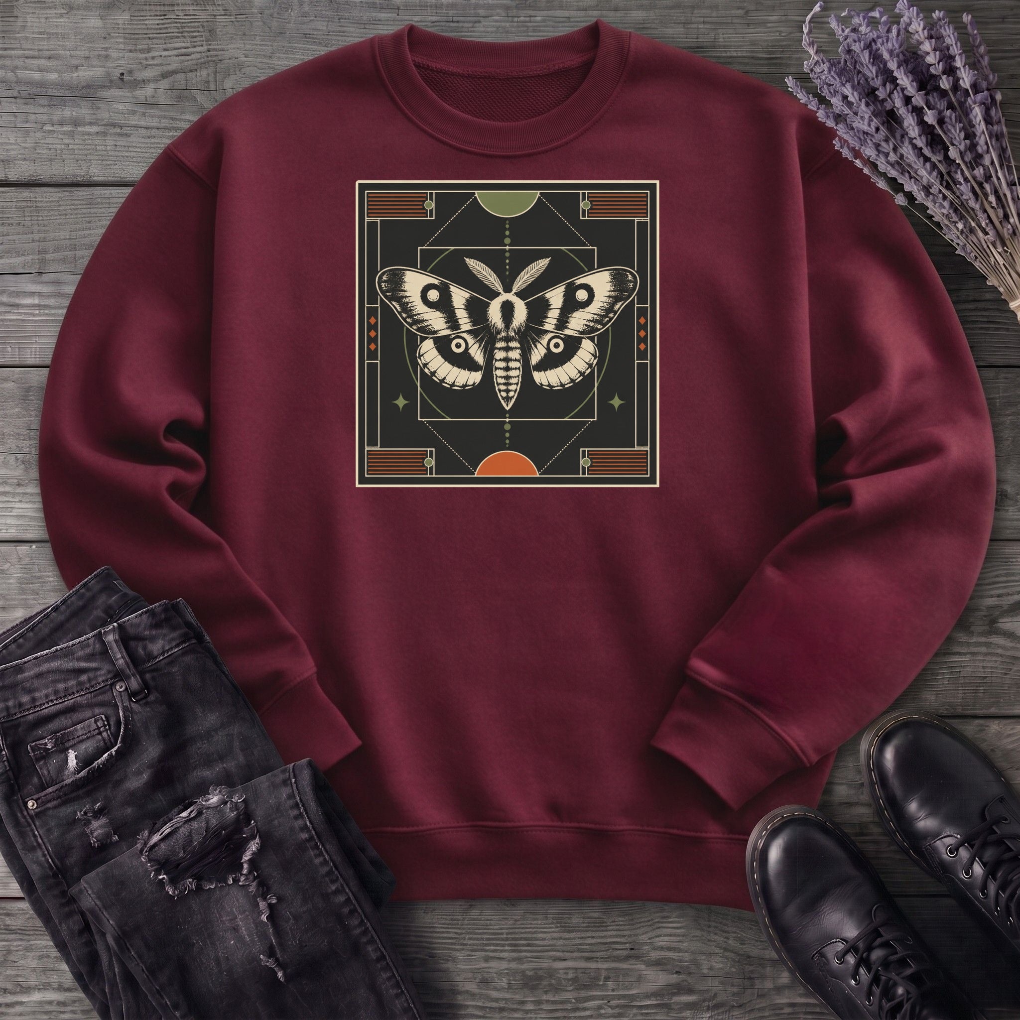 Geometric Moth Sweatshirt