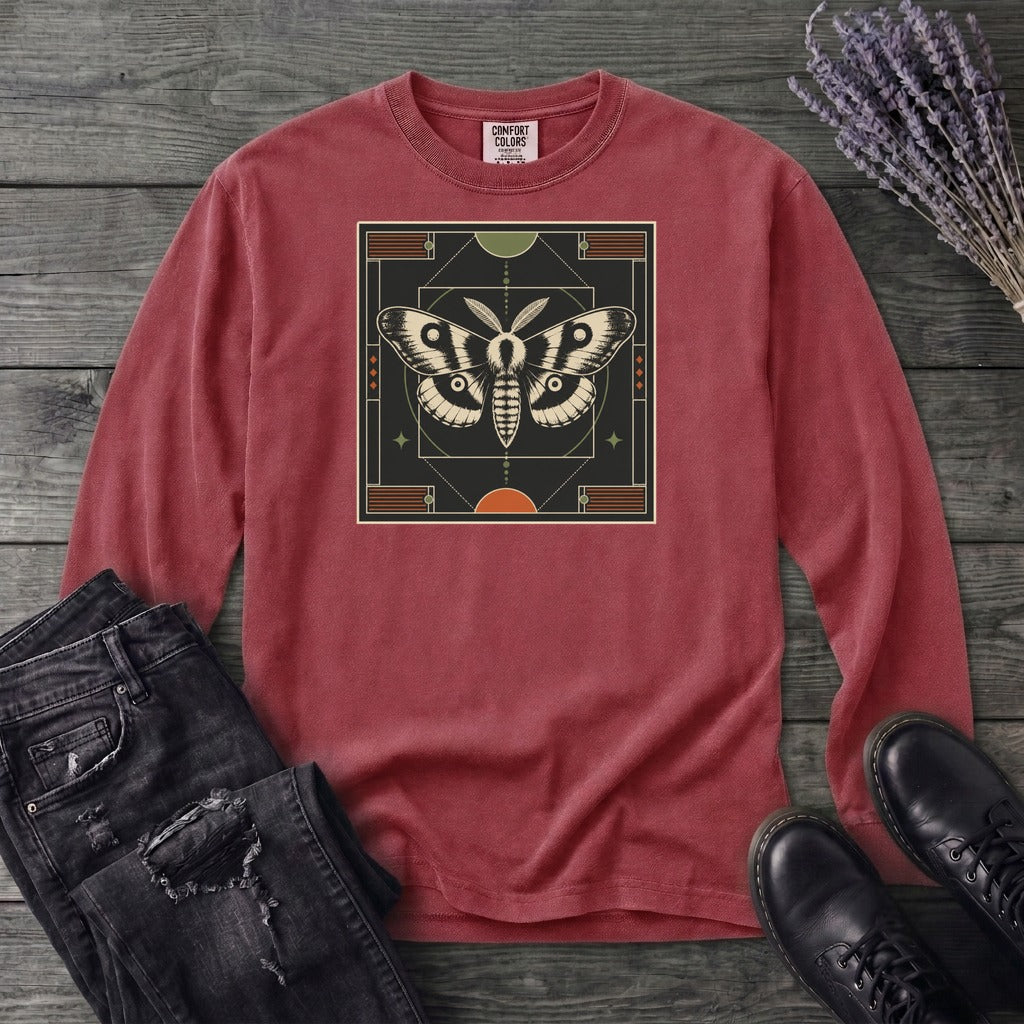 Geometric Moth Long Sleeve T-Shirt