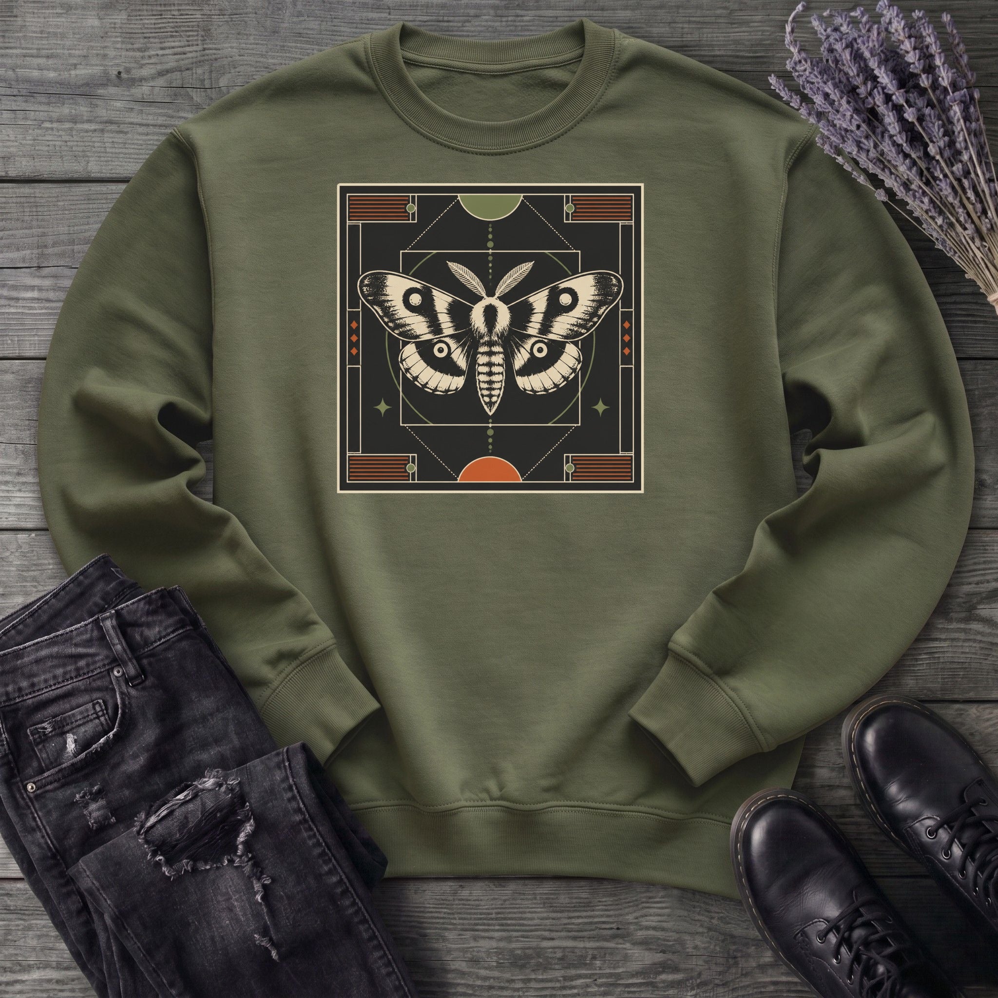Geometric Moth Sweatshirt