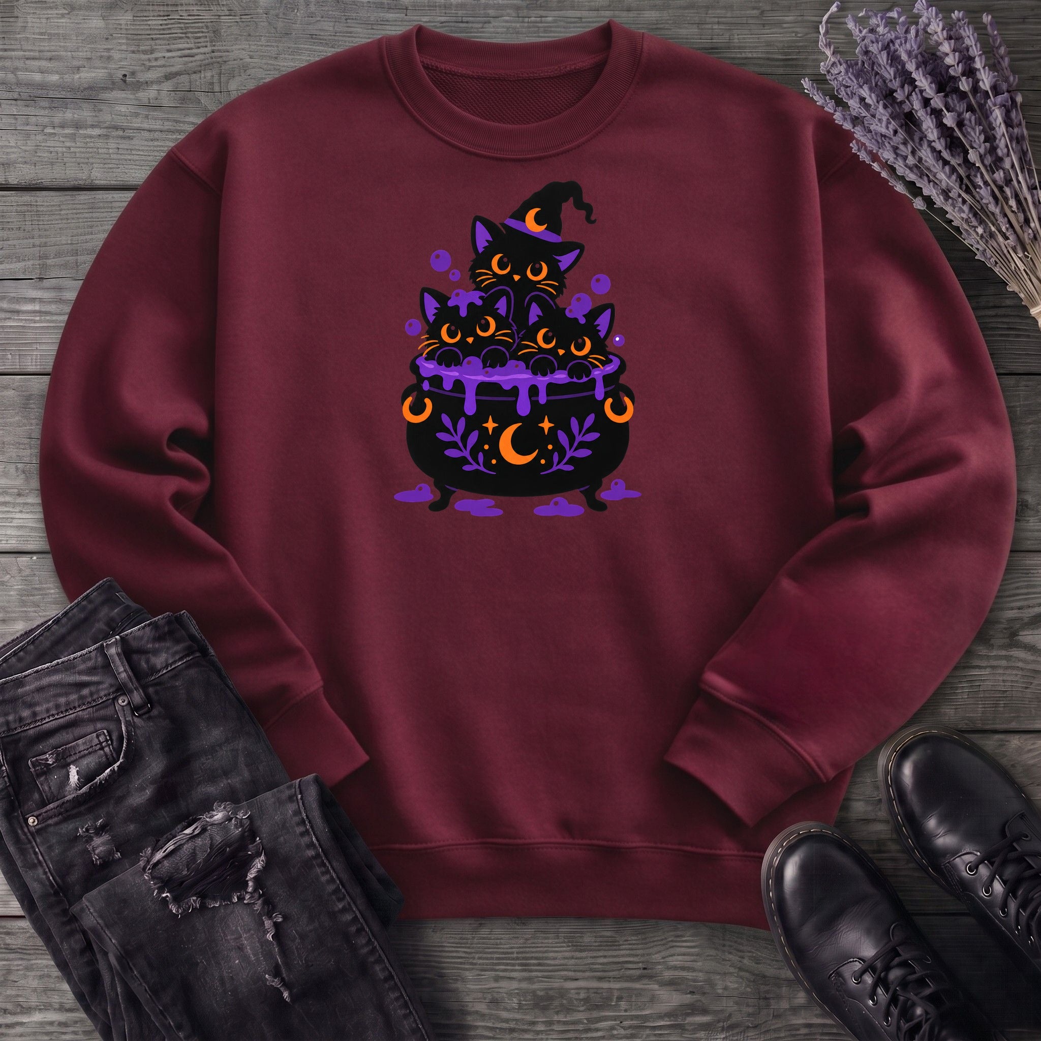 Midnight Cauldron Cats Sweatshirt