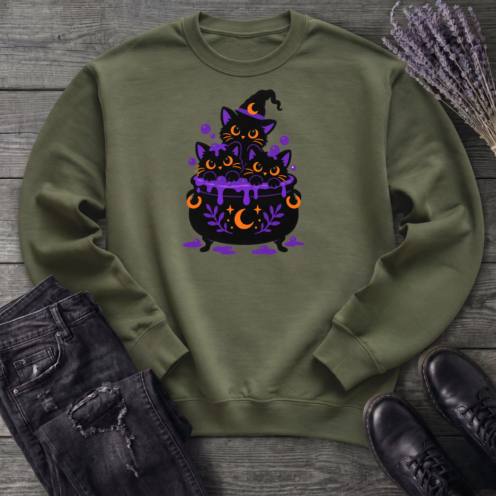 Midnight Cauldron Cats Sweatshirt