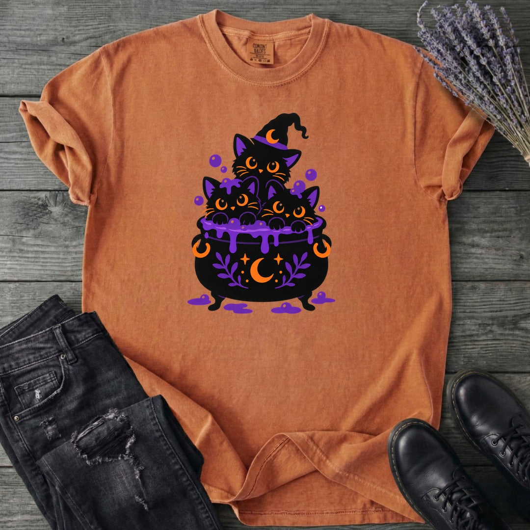 Midnight Cauldron Cats T-Shirt