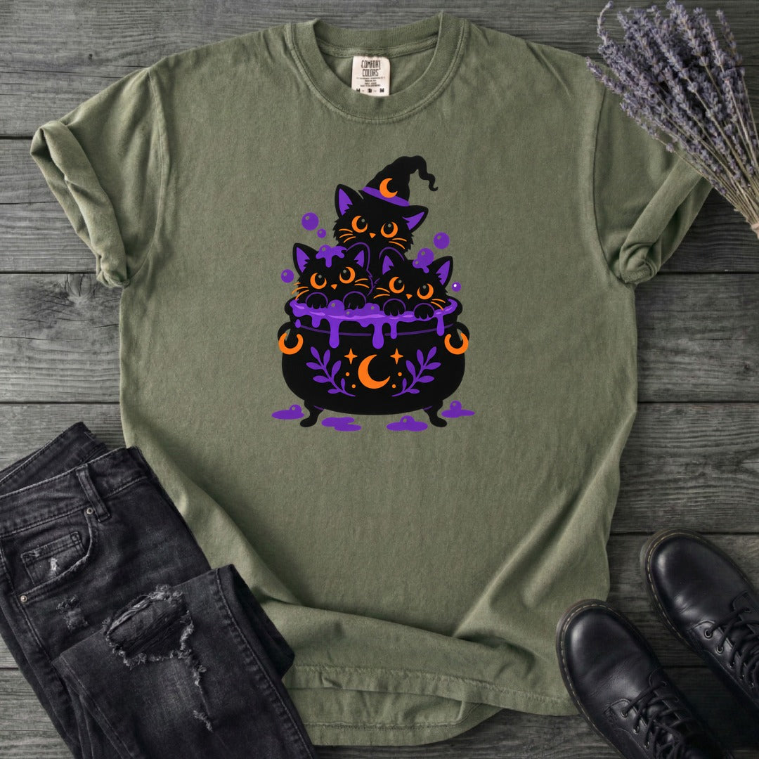 Midnight Cauldron Cats T-Shirt