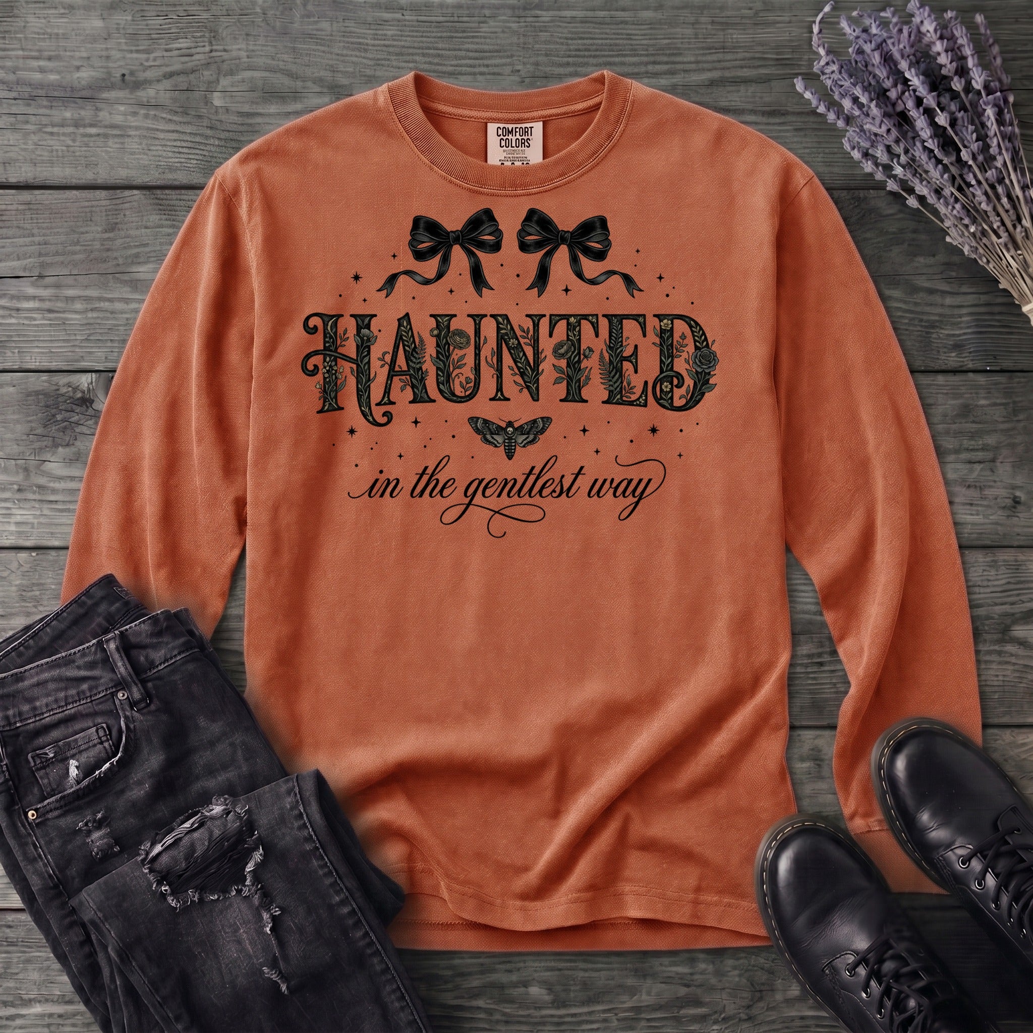 Haunted In The Gentlest Way Long Sleeve T-Shirt