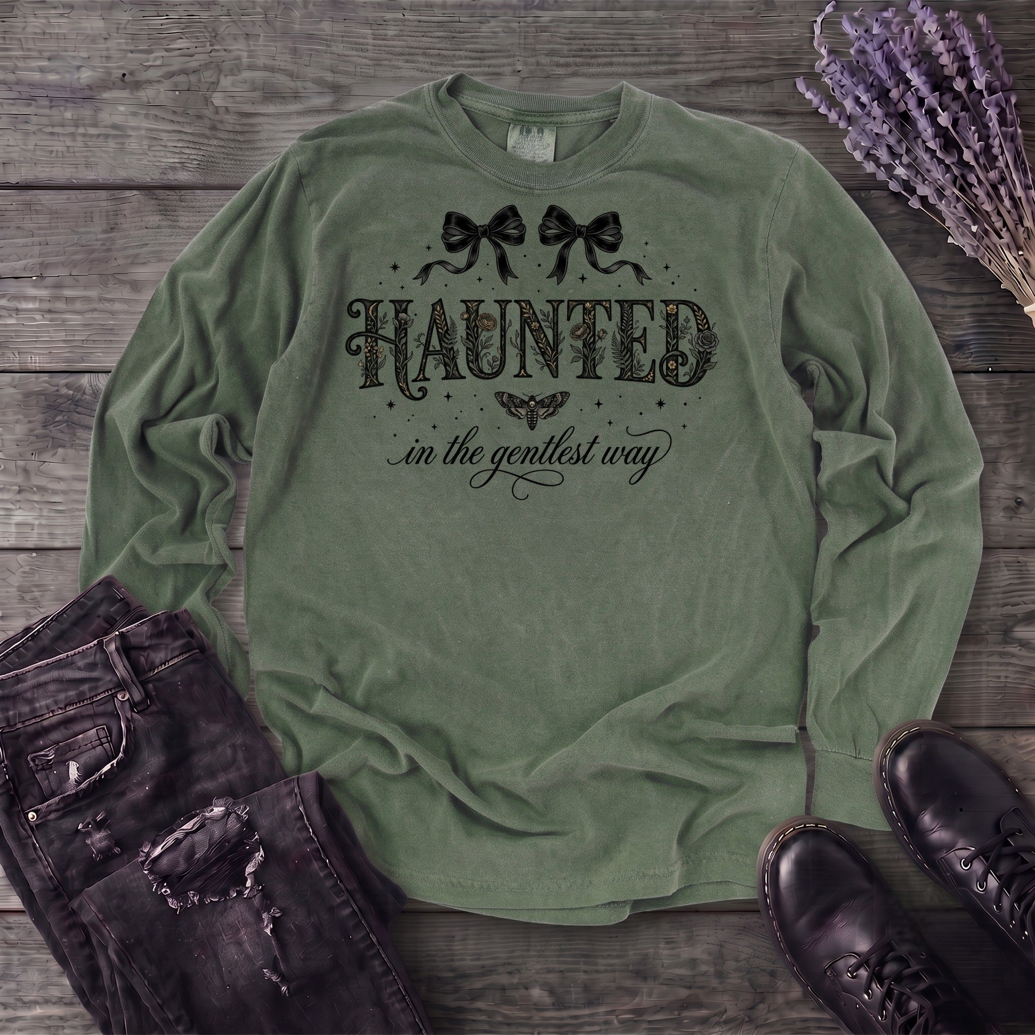 Haunted In The Gentlest Way Long Sleeve T-Shirt