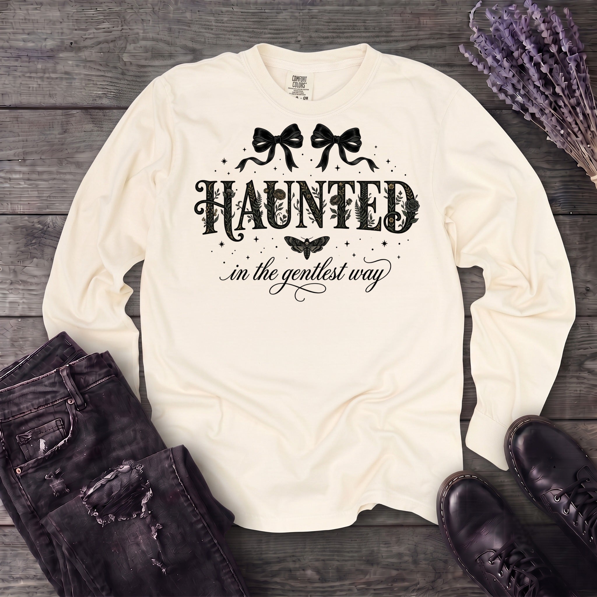 Haunted In The Gentlest Way Long Sleeve T-Shirt