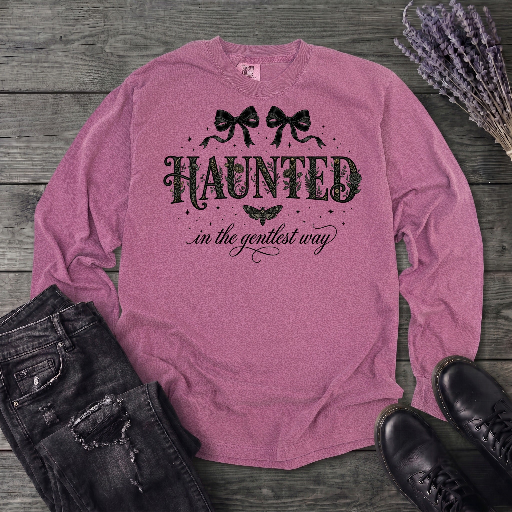 Haunted In The Gentlest Way Long Sleeve T-Shirt