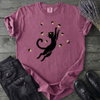 Black Cat Catching Acorns T-Shirt