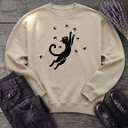 Black Cat Catching Acorns Sweatshirt