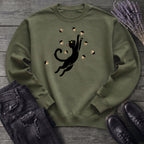 Black Cat Catching Acorns Sweatshirt