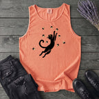 Black Cat Catching Acorns Tank Top