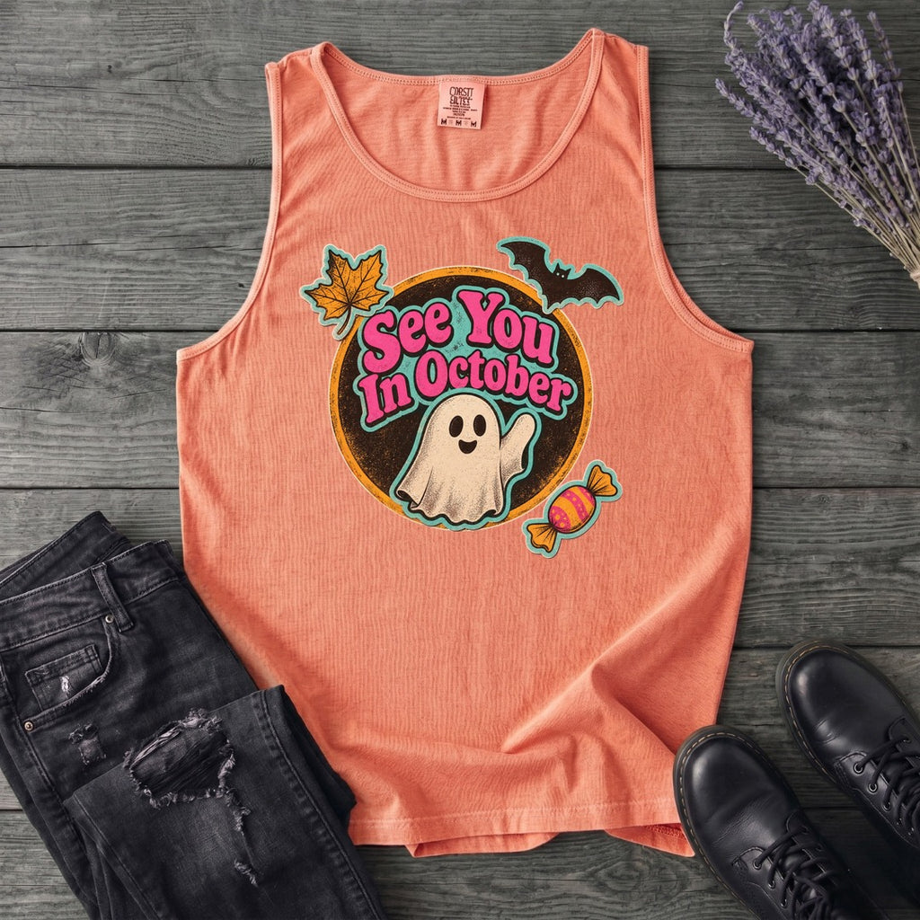 See You In October Tank Top