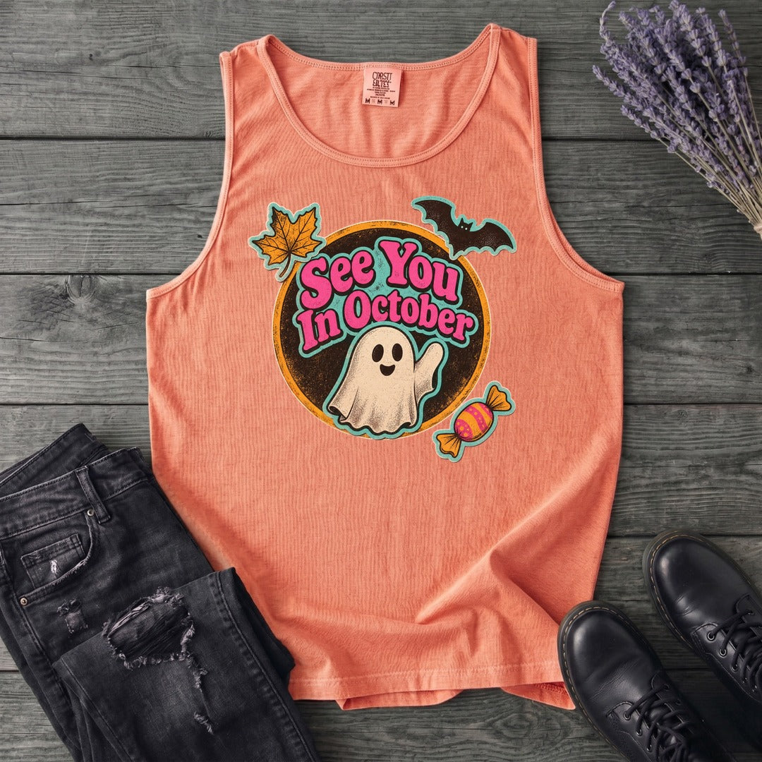 See You In October Tank Top