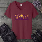 Golden Mushroom Grove V-Neck T-Shirt