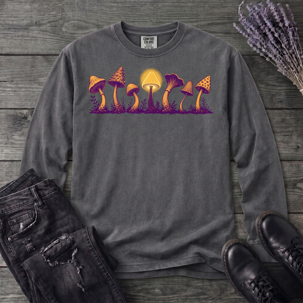 Golden Mushroom Grove Long Sleeve T-Shirt