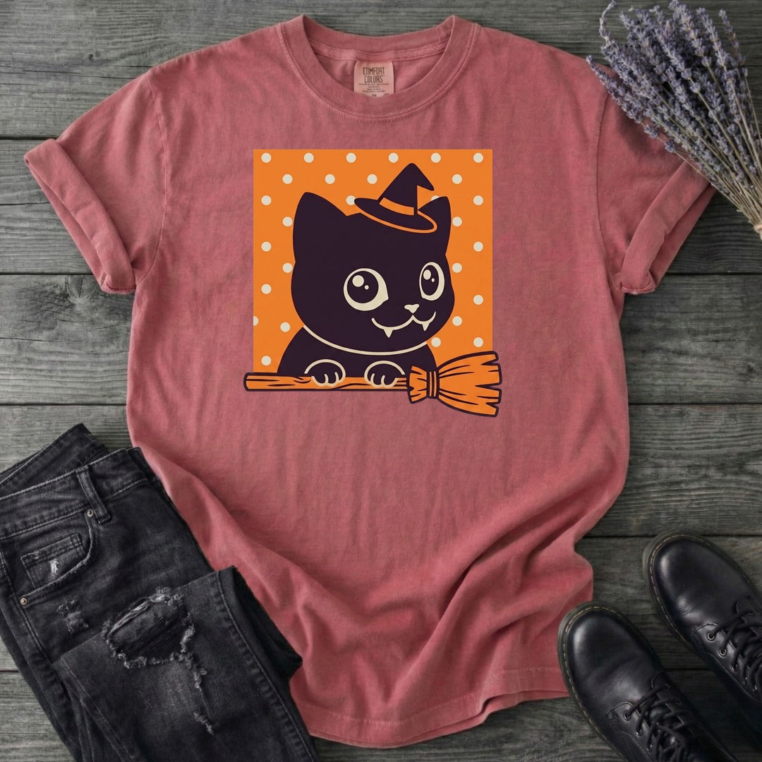 Broomstick Kitty T-Shirt