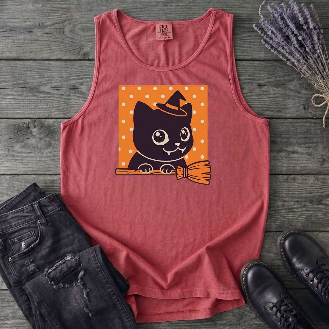 Broomstick Kitty Tank Top