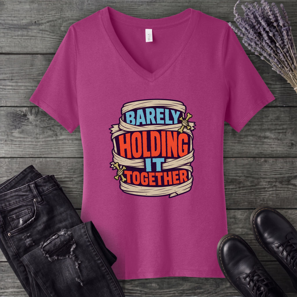 Barely Holding It Together V-Neck T-Shirt