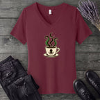 Sea Monster Coffee V-Neck T-Shirt