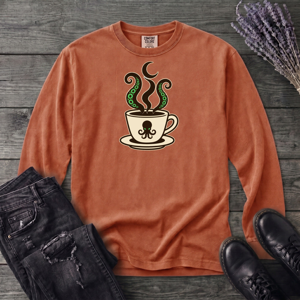 Sea Monster Coffee Long Sleeve T-Shirt