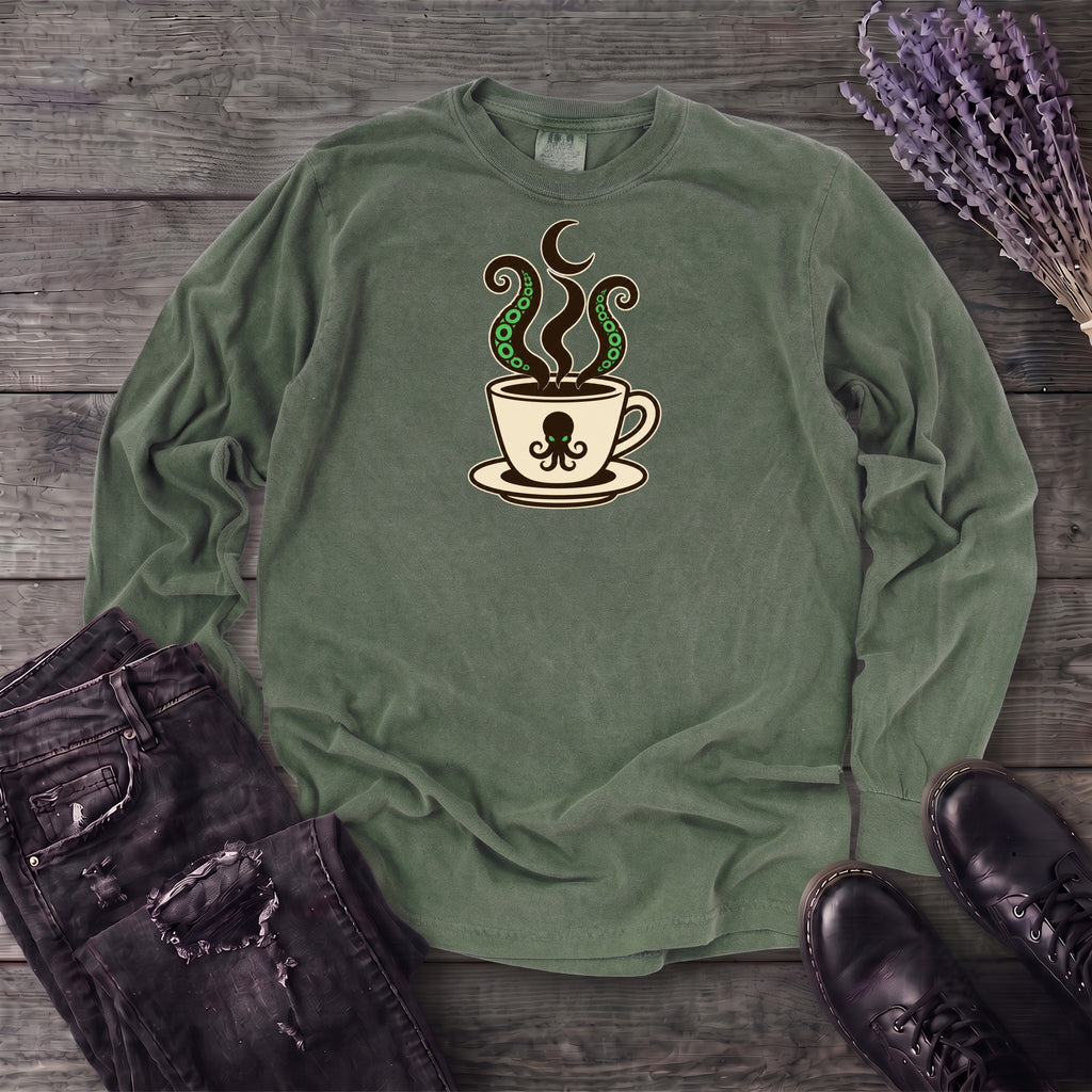 Sea Monster Coffee Long Sleeve T-Shirt