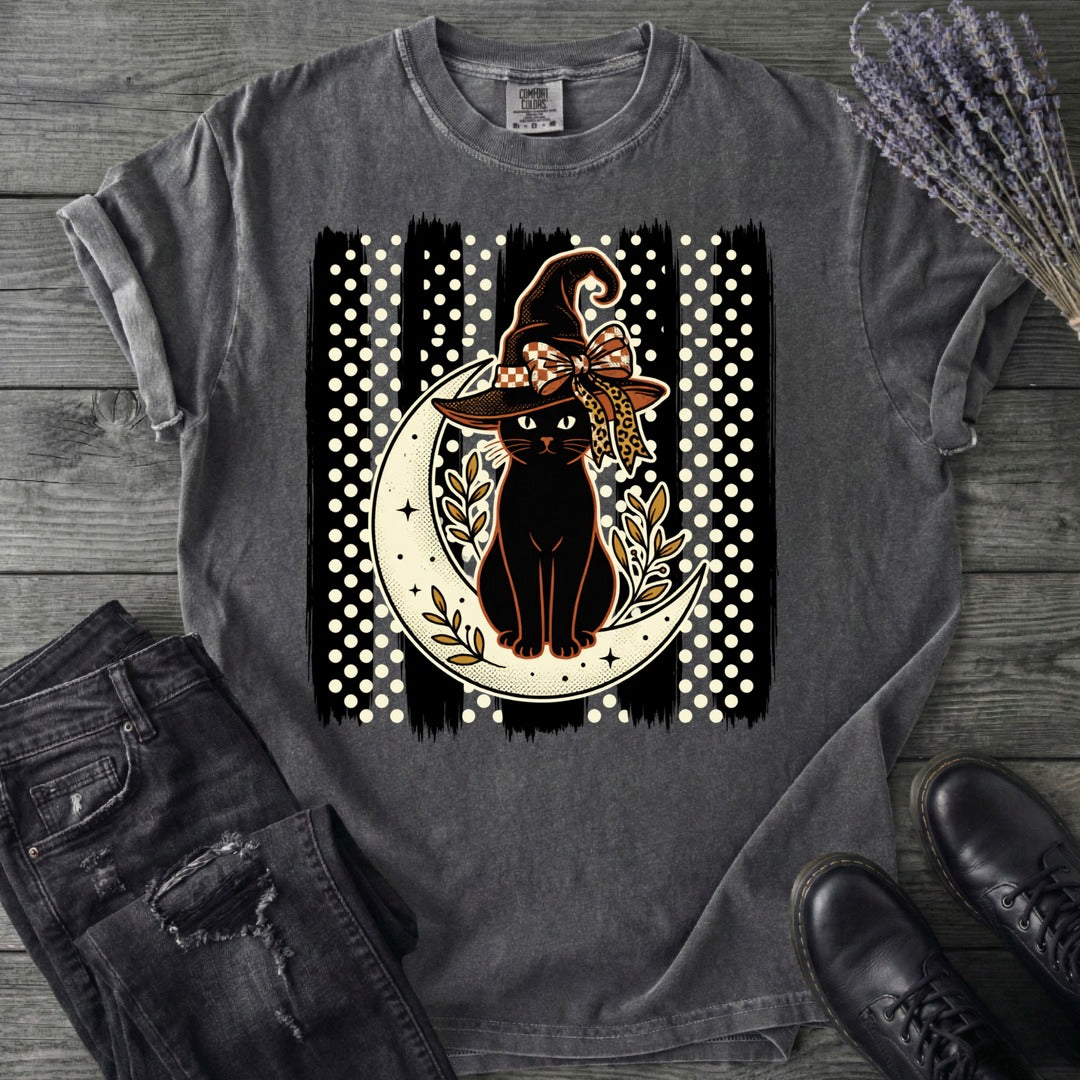 PolkaDot Witchy Cat T-Shirt