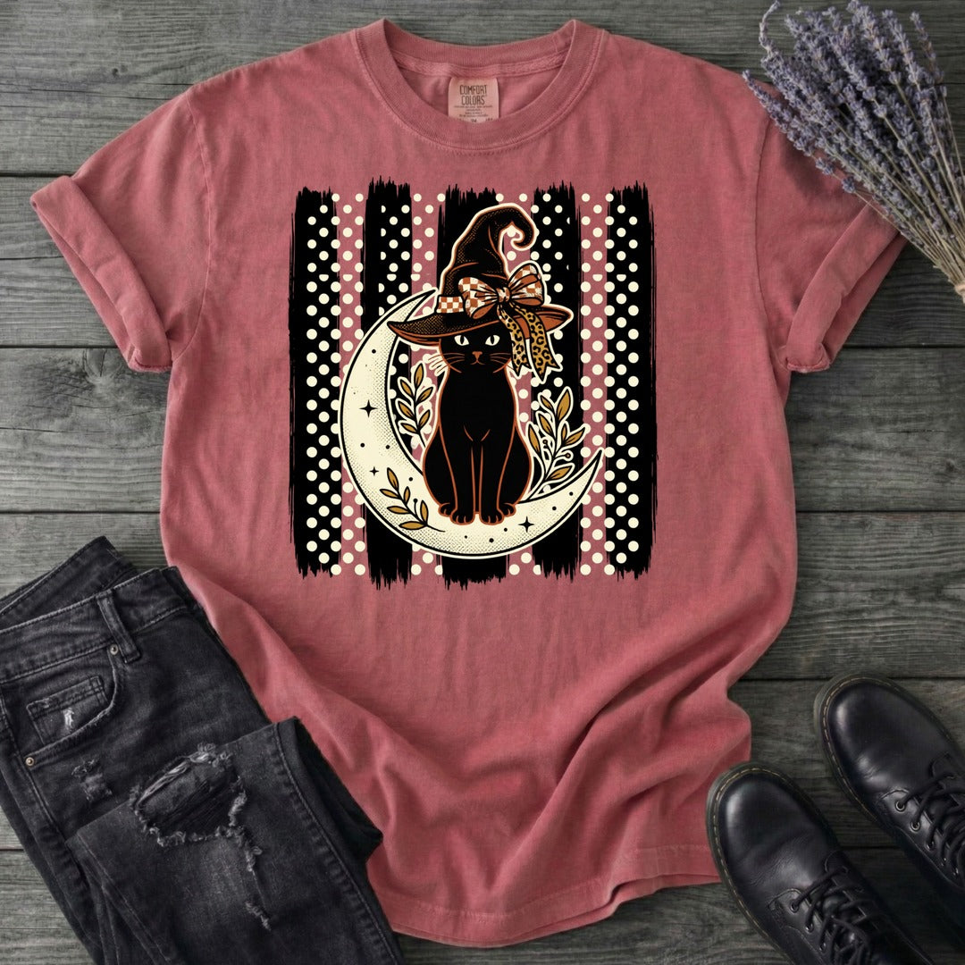 PolkaDot Witchy Cat T-Shirt