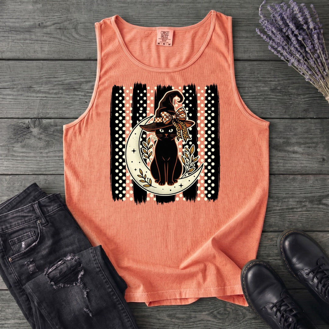 PolkaDot Witchy Cat Tank Top