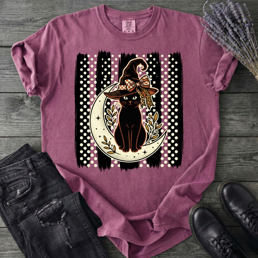 PolkaDot Witchy Cat T-Shirt