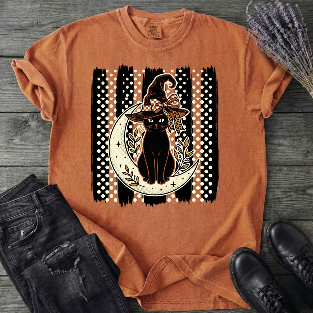 PolkaDot Witchy Cat T-Shirt