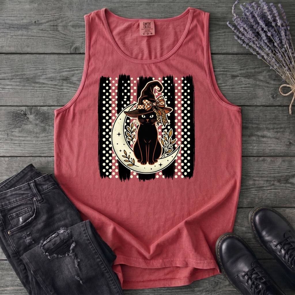 PolkaDot Witchy Cat Tank Top