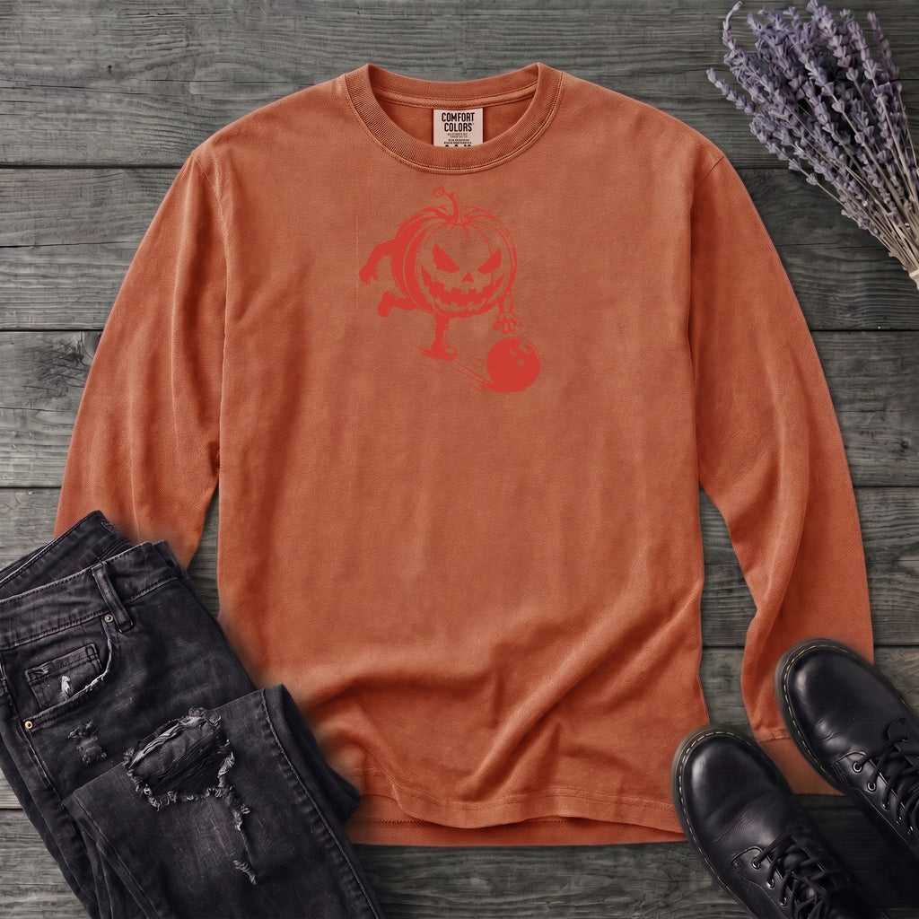 Bowling Jack-o-Lantern Long Sleeve T-Shirt