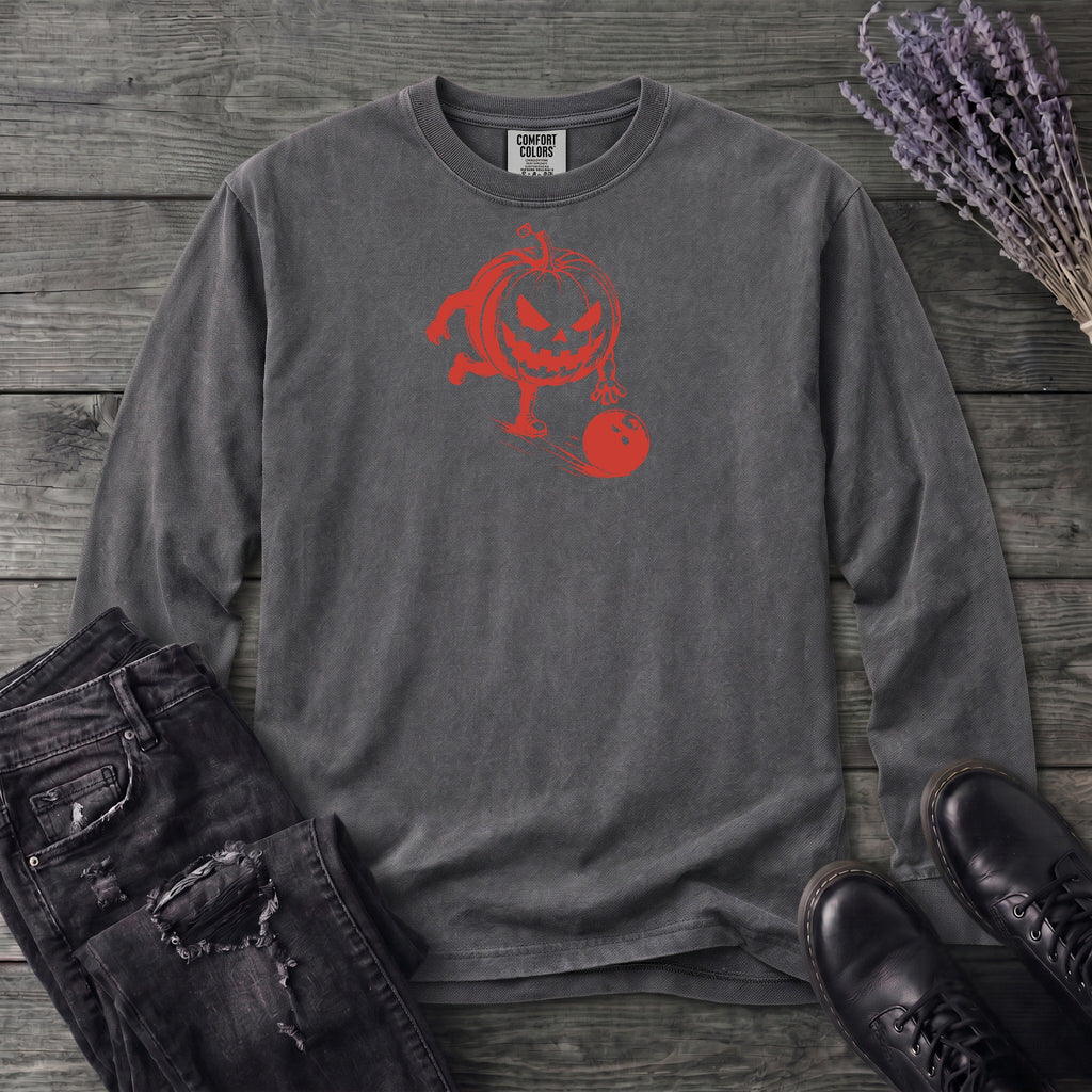 Bowling Jack-o-Lantern Long Sleeve T-Shirt