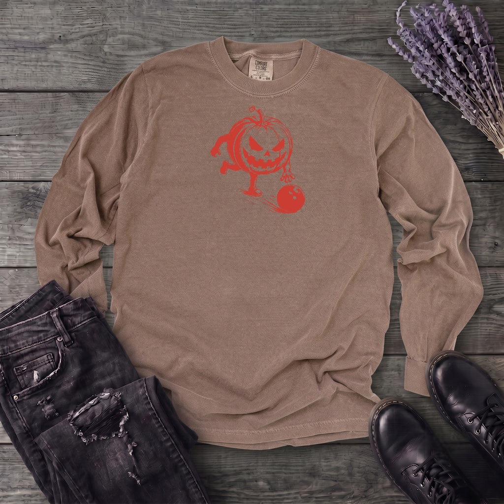 Bowling Jack-o-Lantern Long Sleeve T-Shirt