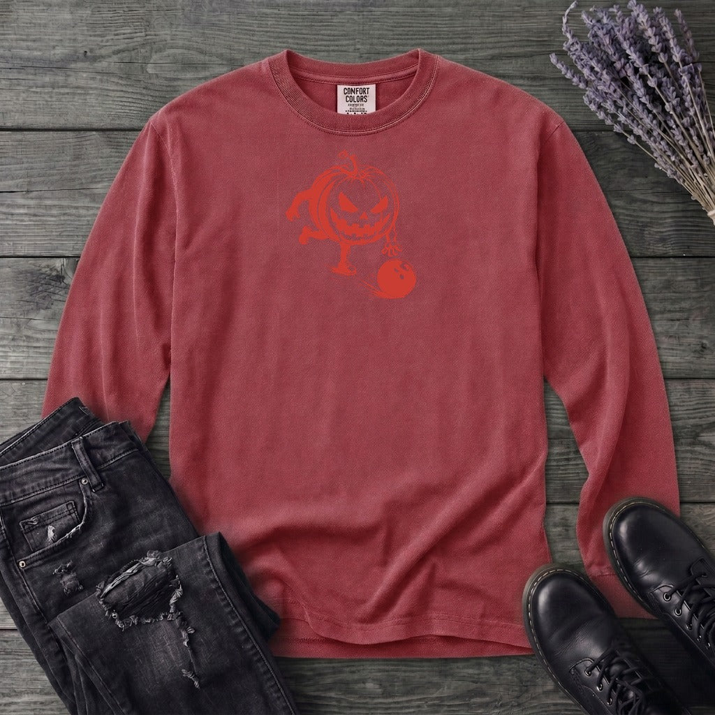 Bowling Jack-o-Lantern Long Sleeve T-Shirt