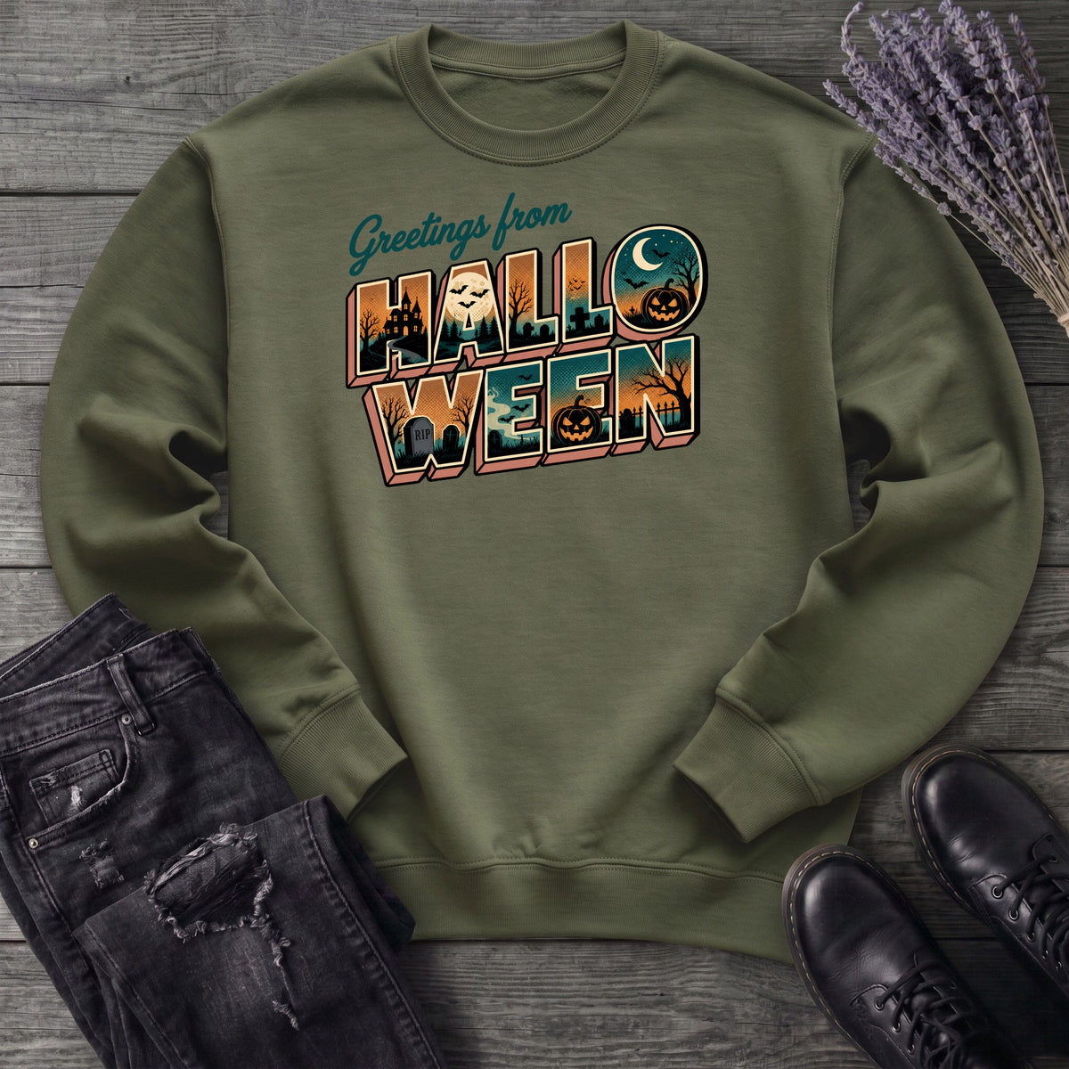 Greetings From Halloween Sweatshirt