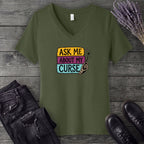 Ask Me About My Curse V-Neck T-Shirt