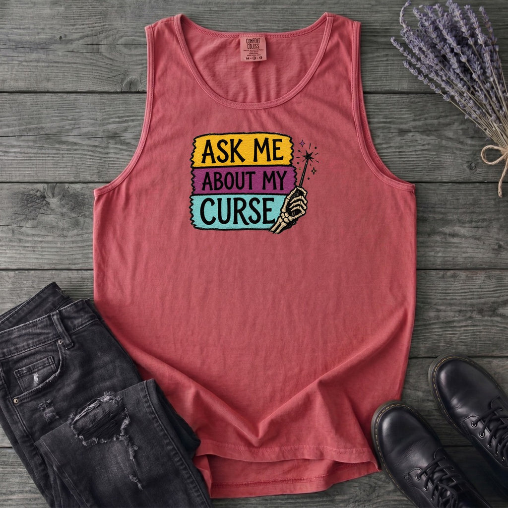 Ask Me About My Curse Tank Top