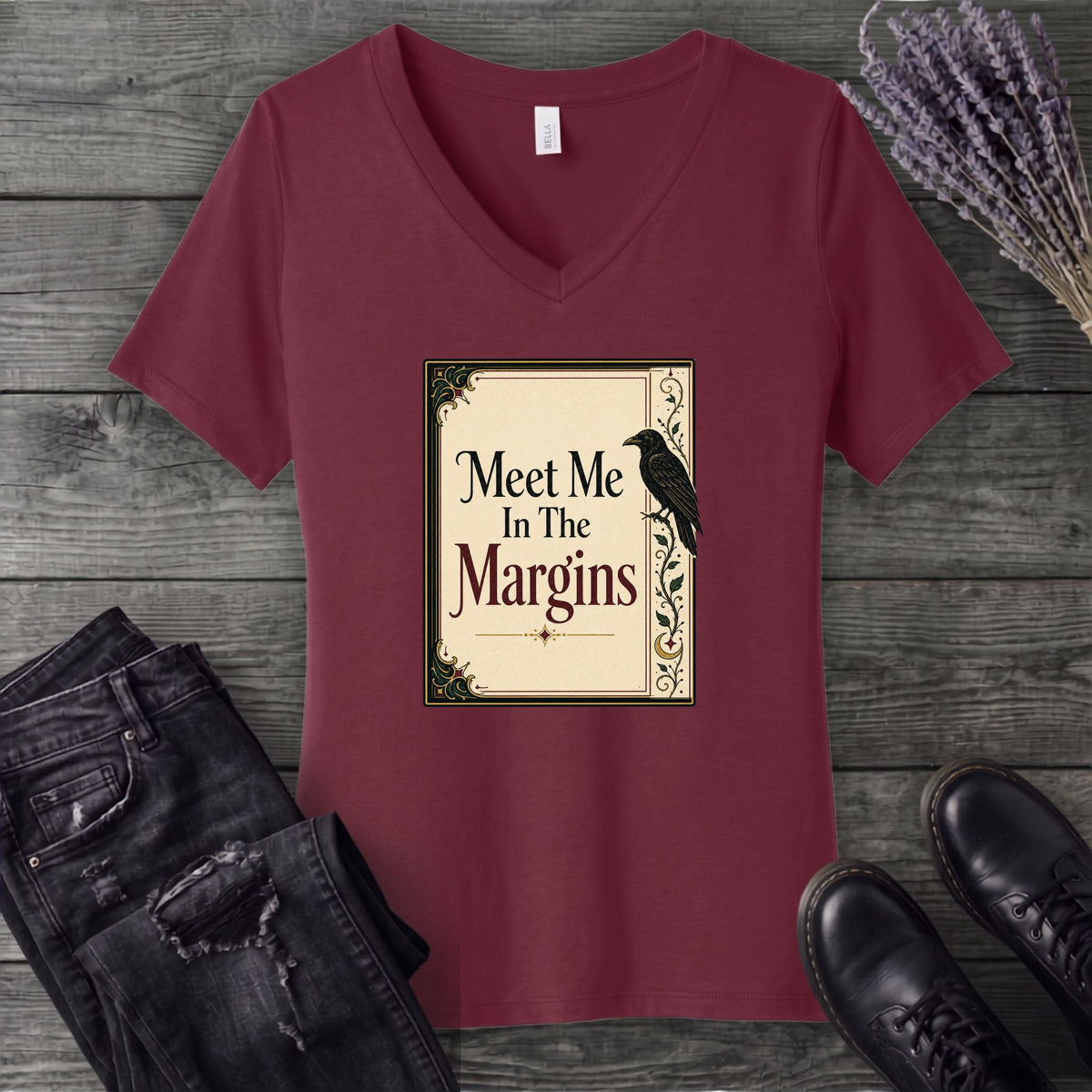 Meet Me In The Margins V-Neck T-Shirt