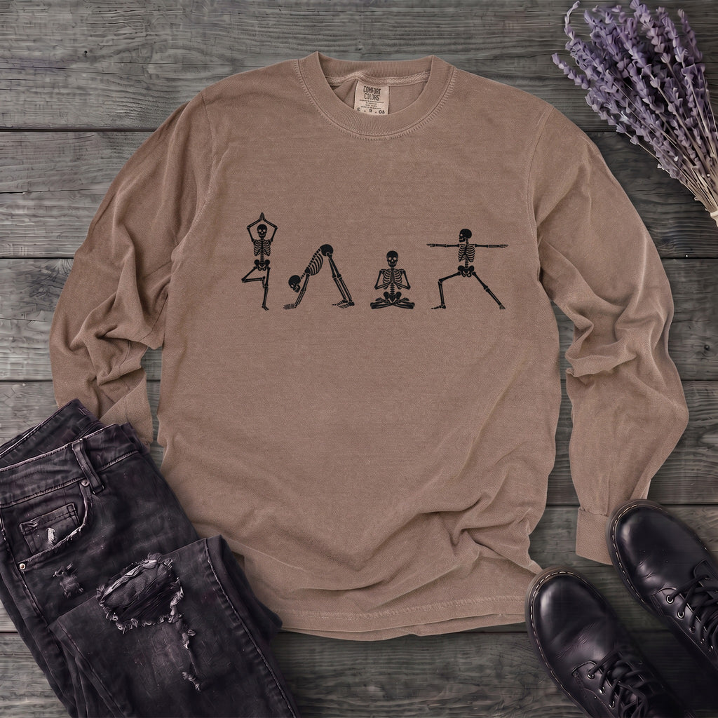 Skeleton Yoga Long Sleeve T-Shirt