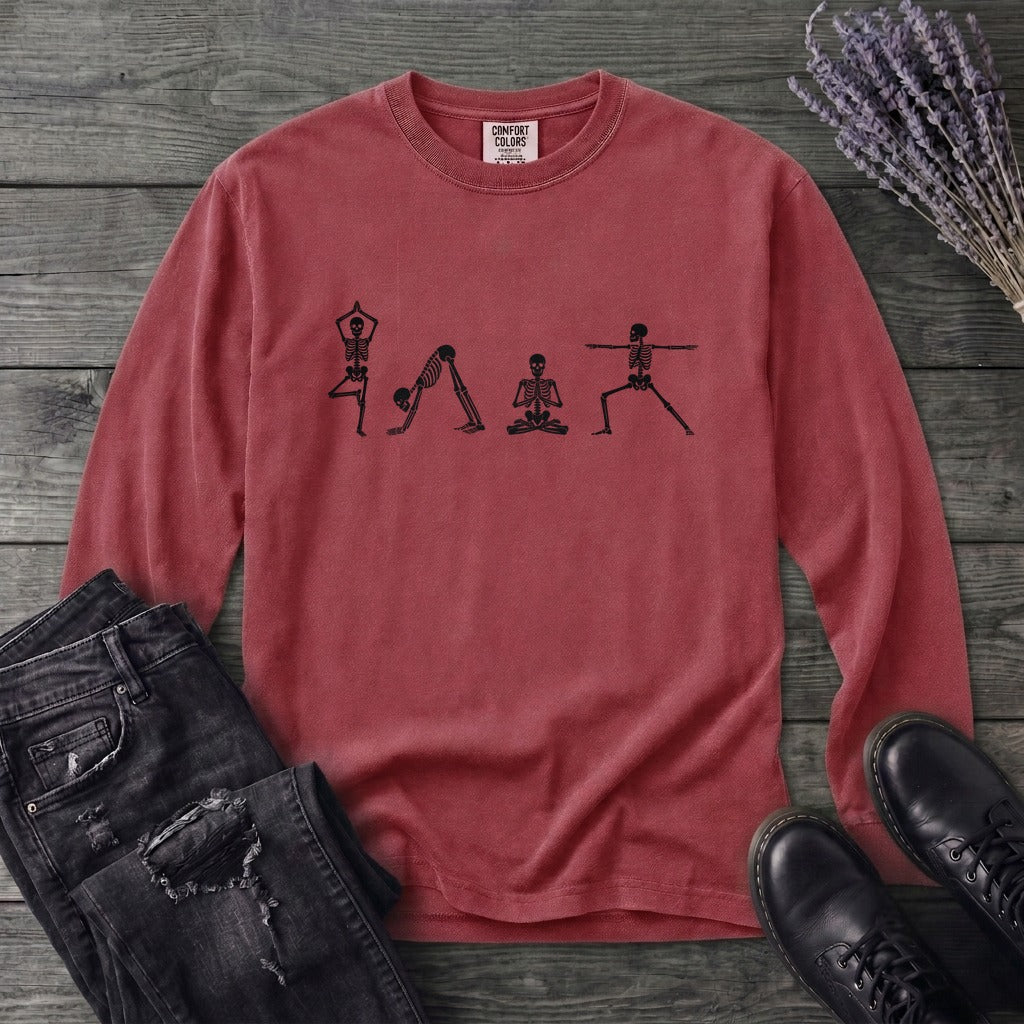 Skeleton Yoga Long Sleeve T-Shirt