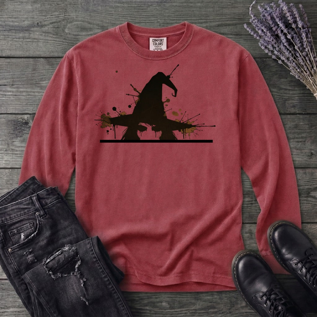Ink Splatter Grunge Witch Long Sleeve T-Shirt