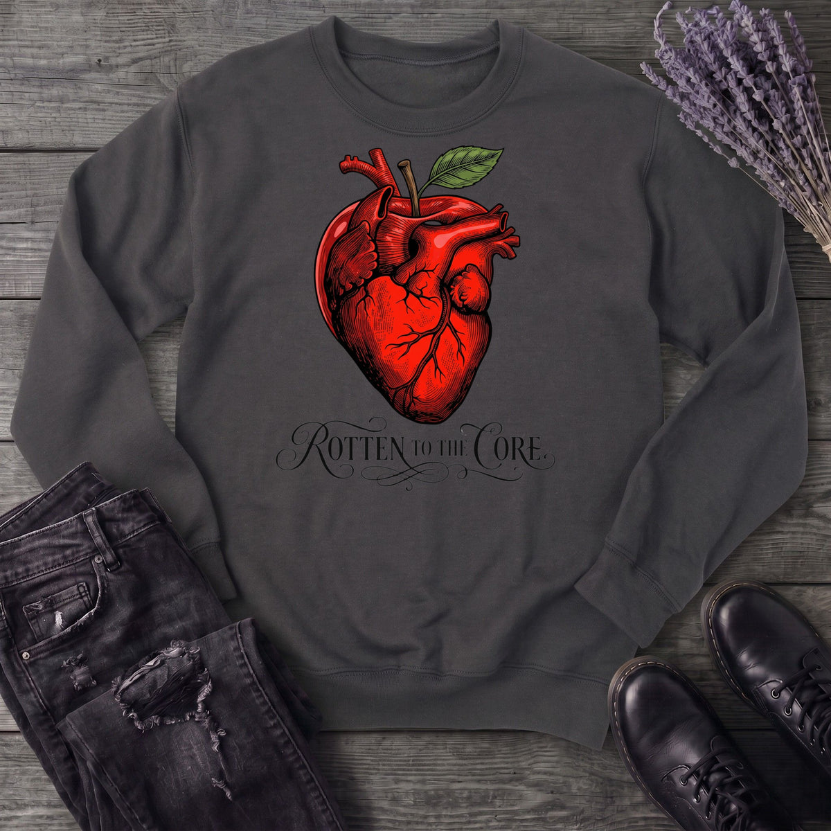 Rotten To The Core Anatomical Apple Sweatshirt