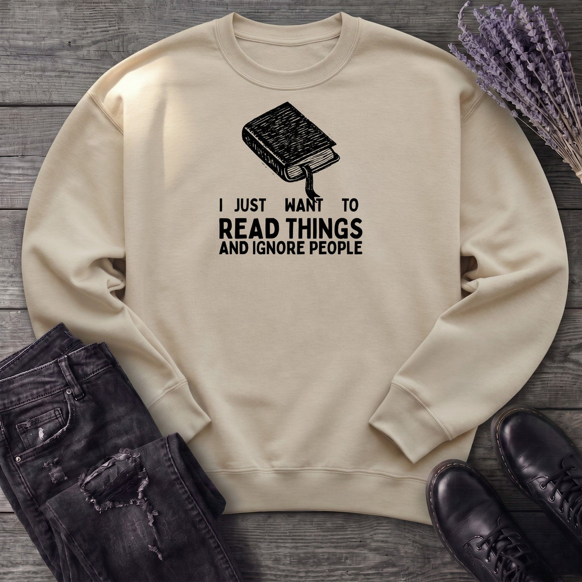 Read Things And Ignore People Sweatshirt