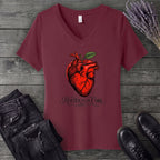Rotten To The Core Anatomical Apple V-Neck T-Shirt
